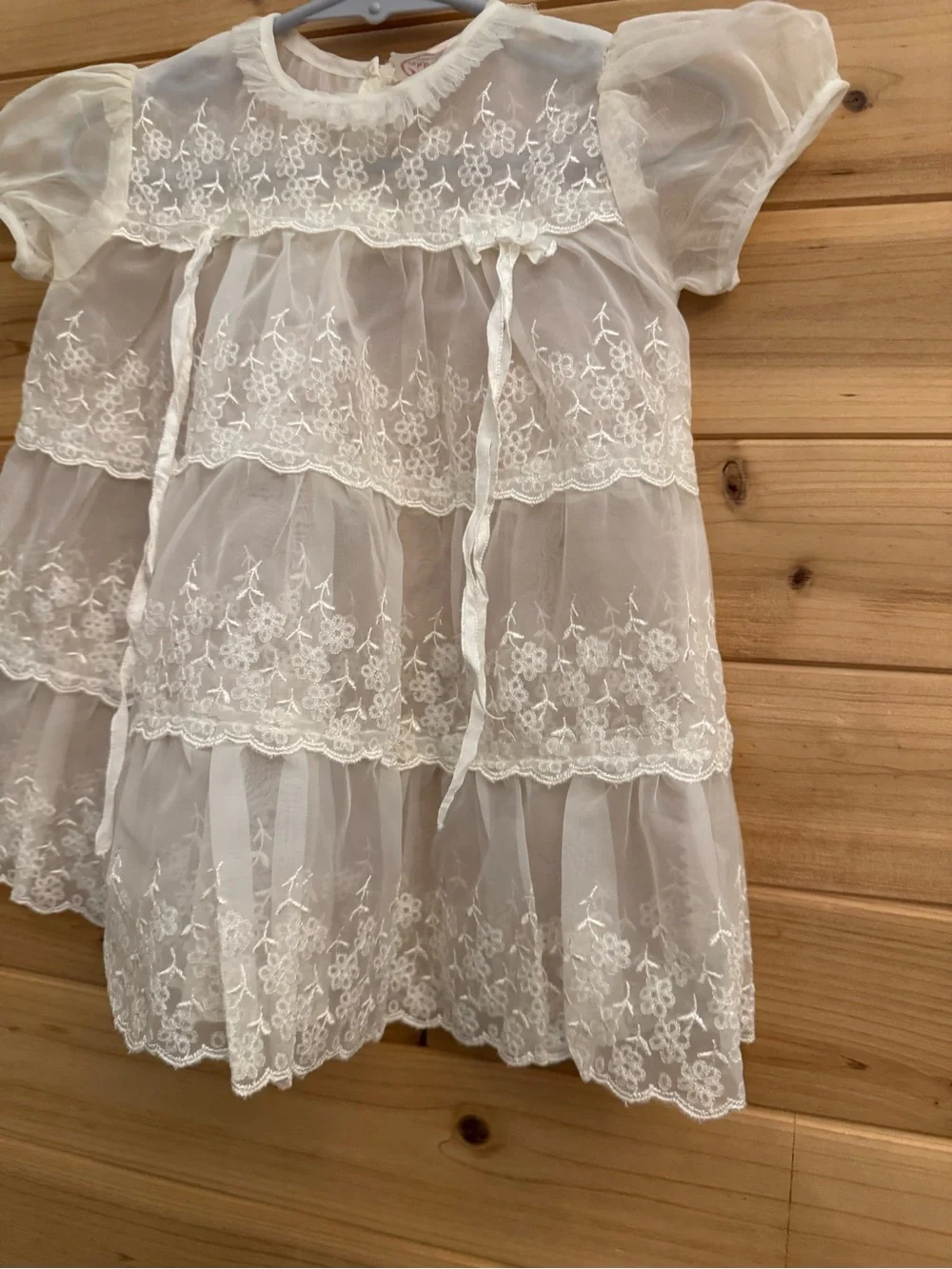 Vintage Carol Joy Baby Girl Dress Bundle White Lace Christening Baptism Coquette